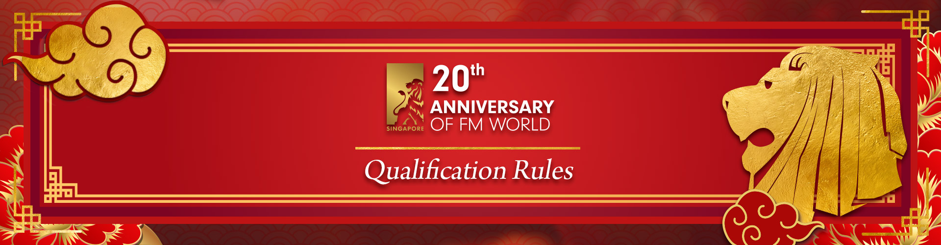 OF 20TH ANNIVERSARY - QUALIFICATION RULES